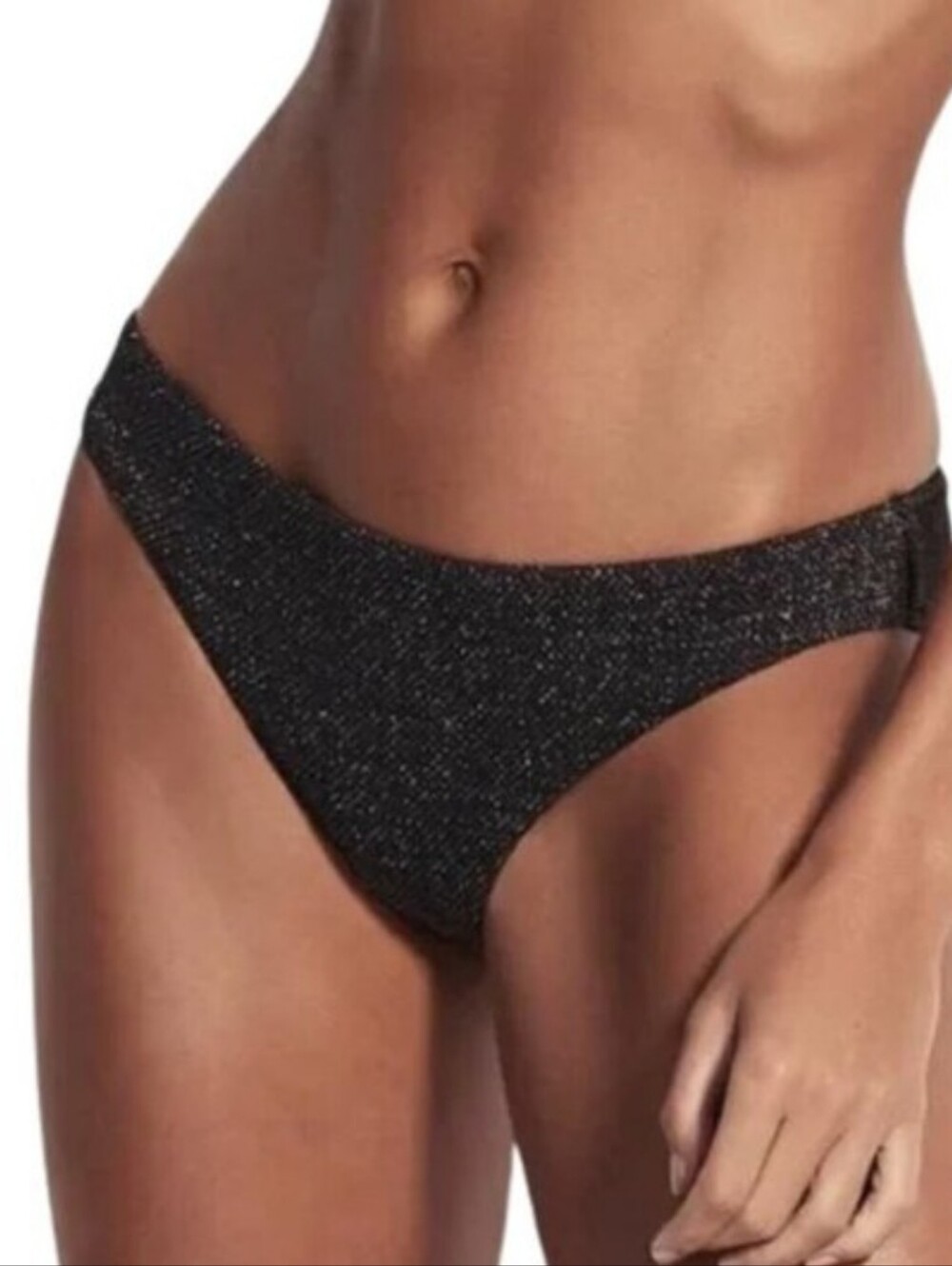 Seafolly shimmering black and metallic gold bikini bottoms
